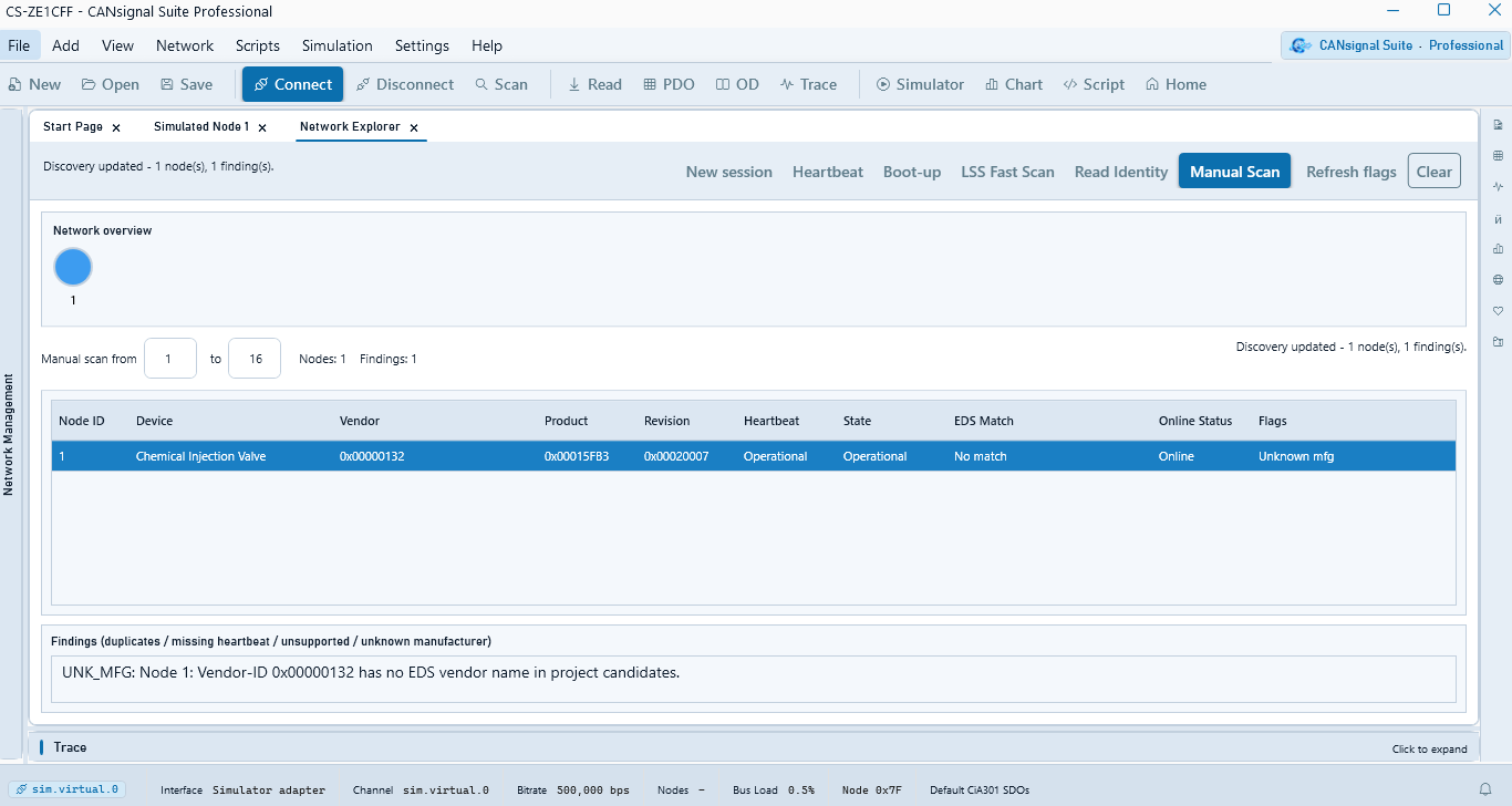 CANsignal Suite Network Explorer